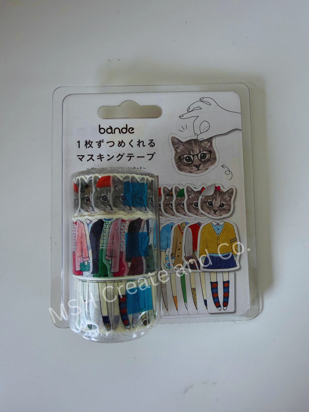 Bande Dress-Up Cat Girls' Set Party kalo Roll Sticker