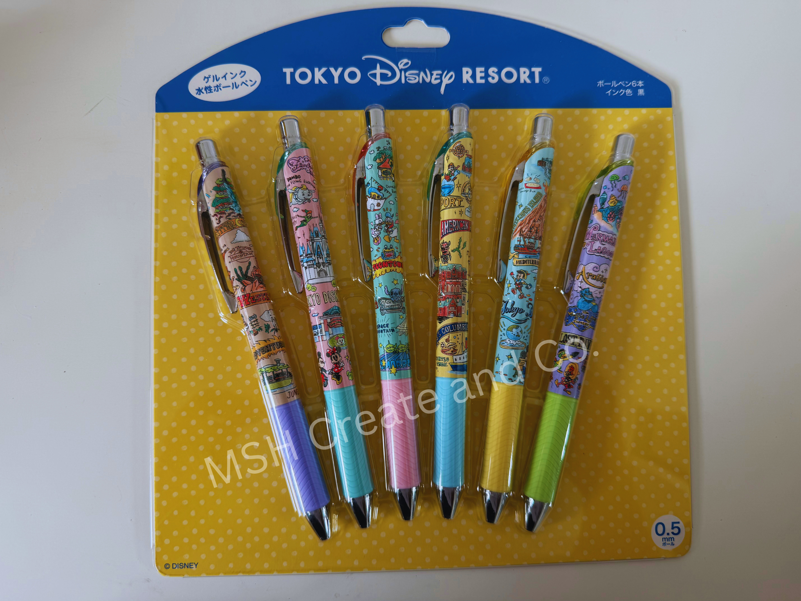 Tokyo Disney Resort Ballpoint Pen Set (6 pcs)