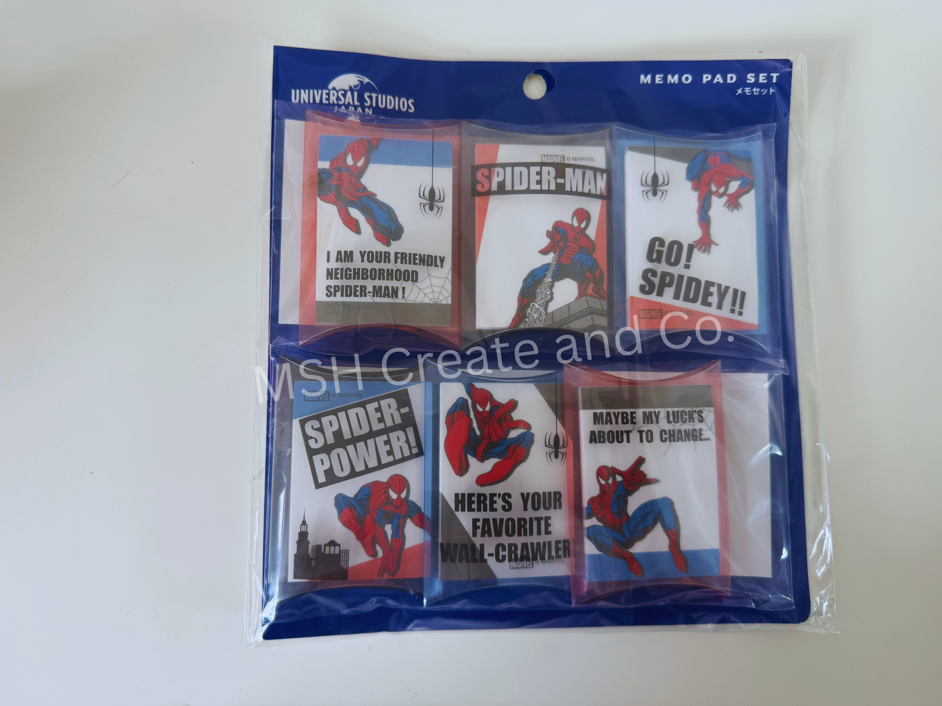 Universal studios Spider-Man Memo Pad Set
