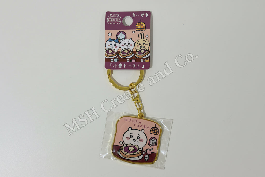 Chiikawa Ogura Toast Metal Keychain (Chiikawa / Hachiware / Usagi)
