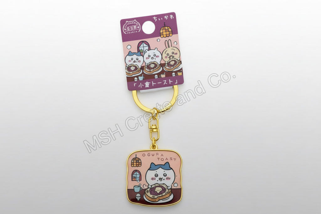 Chiikawa Ogura Toast Metal Keychain (Chiikawa / Hachiware / Usagi)