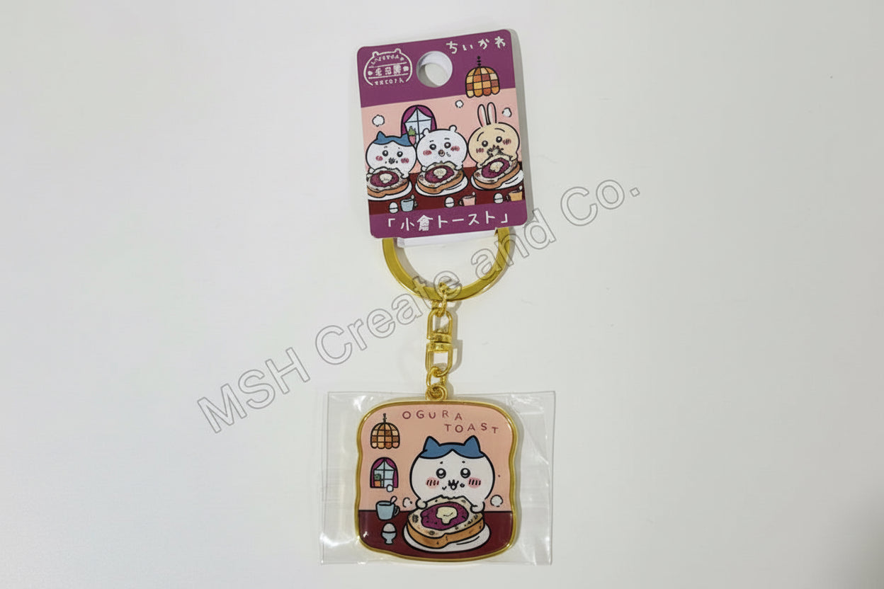 Chiikawa Ogura Toast Metal Keychain (Chiikawa / Hachiware / Usagi)