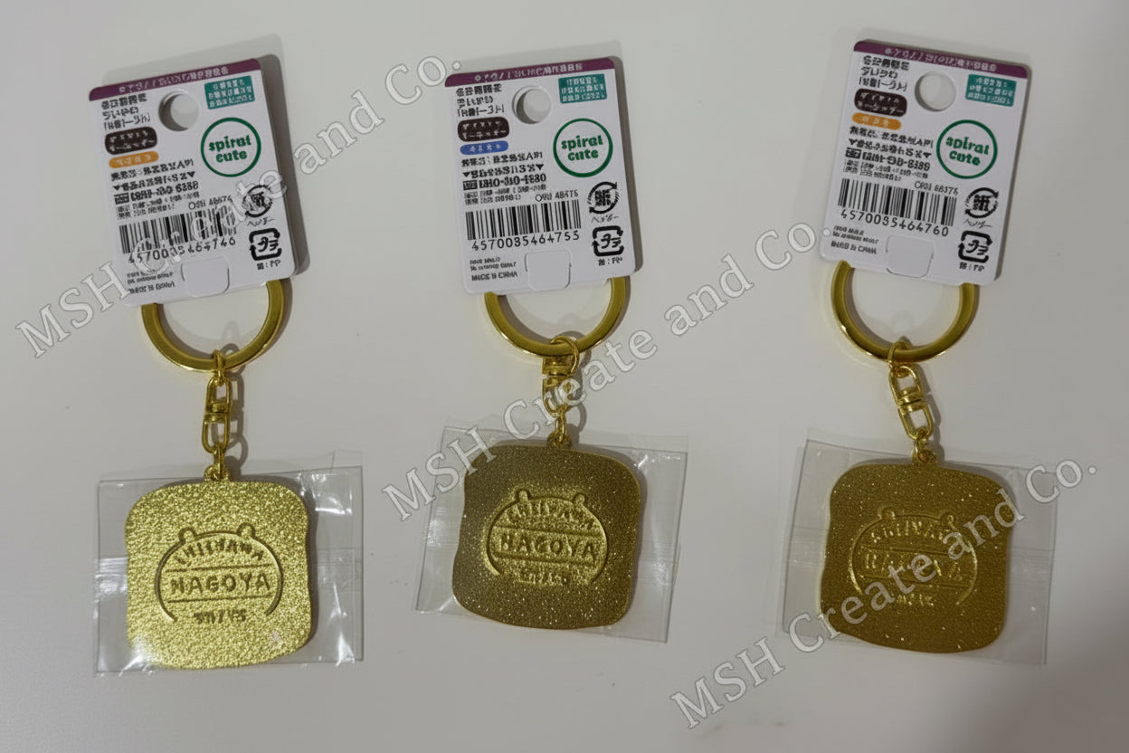 Chiikawa Ogura Toast Metal Keychain (Chiikawa / Hachiware / Usagi)