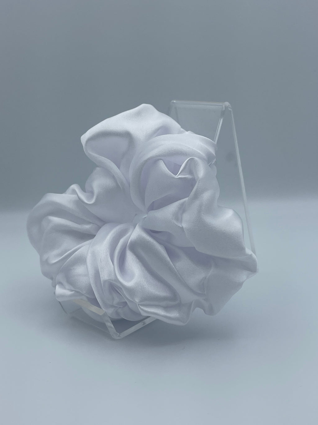 Handmade Satin Scrunchie - White