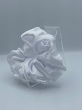 Handmade Satin Scrunchie - White