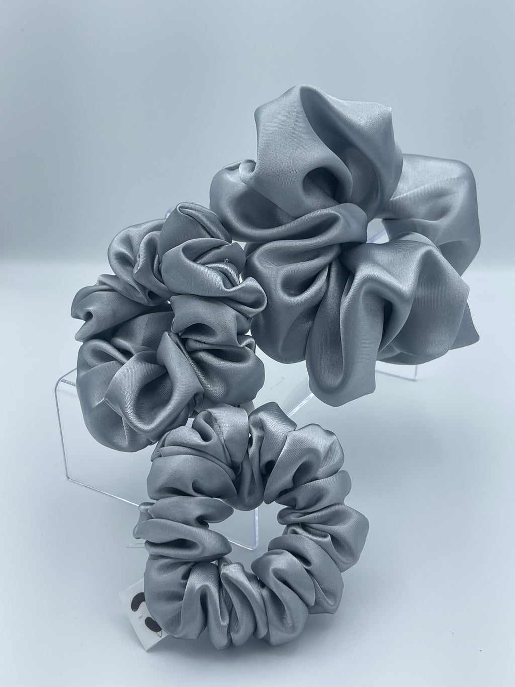 Handmade Satin Scrunchie - Gray