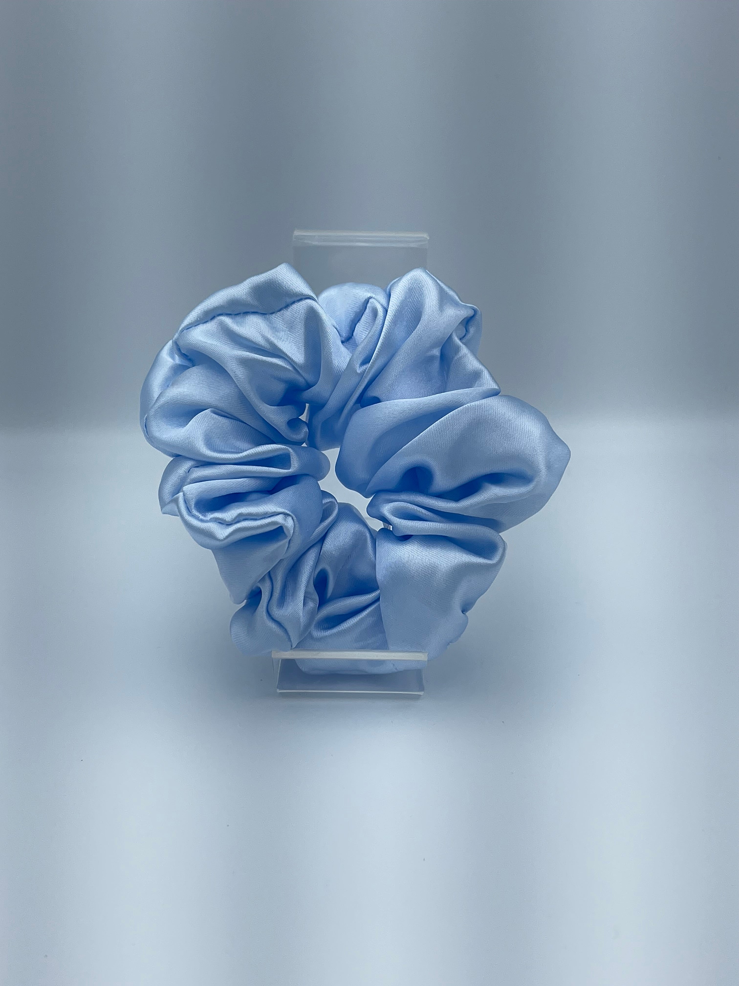 Handmade Satin Scrunchie - Baby Blue