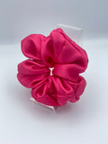 Handmade Satin Scrunchie - Fuchsia Pink