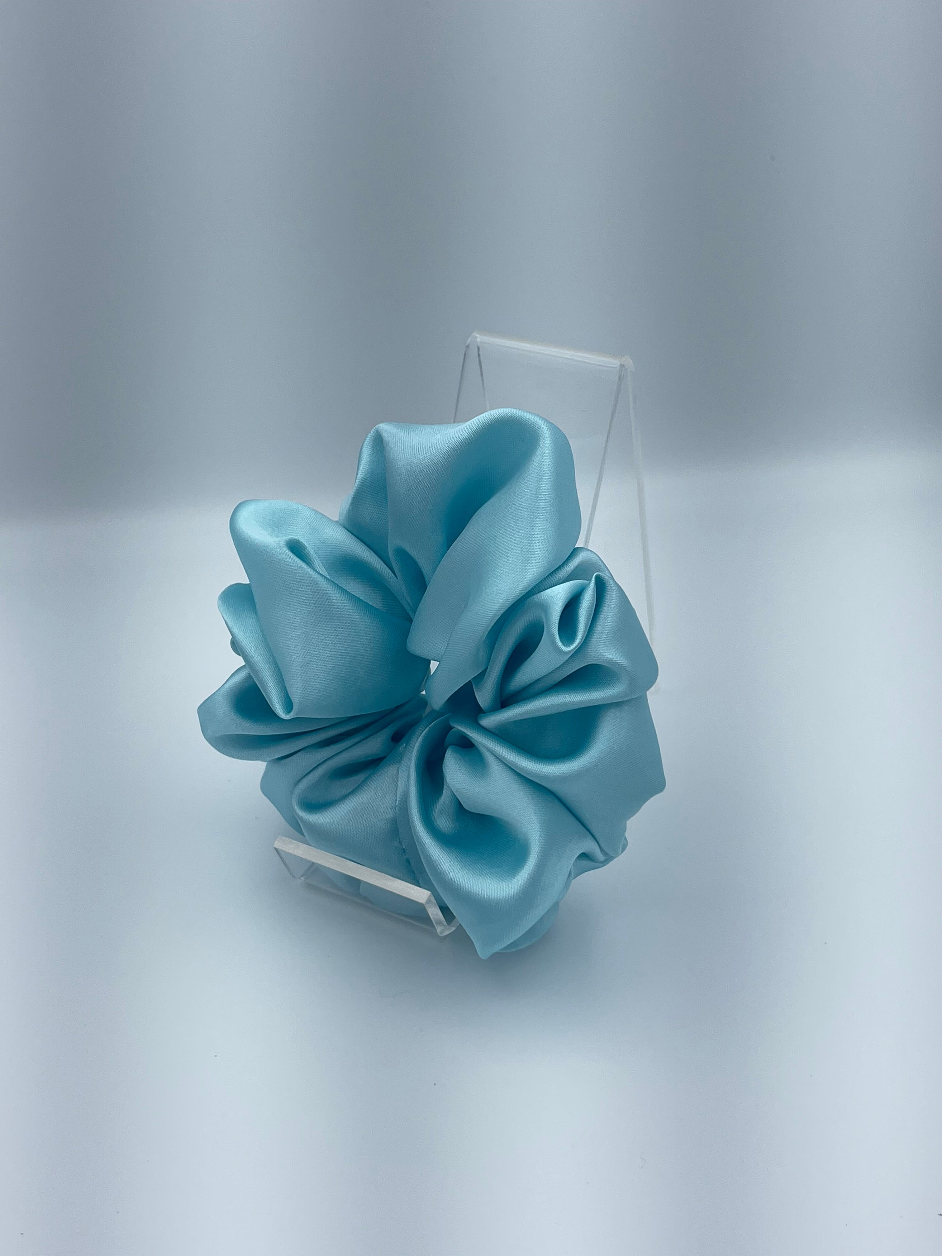 Handmade Satin Scrunchie - Sky Blue