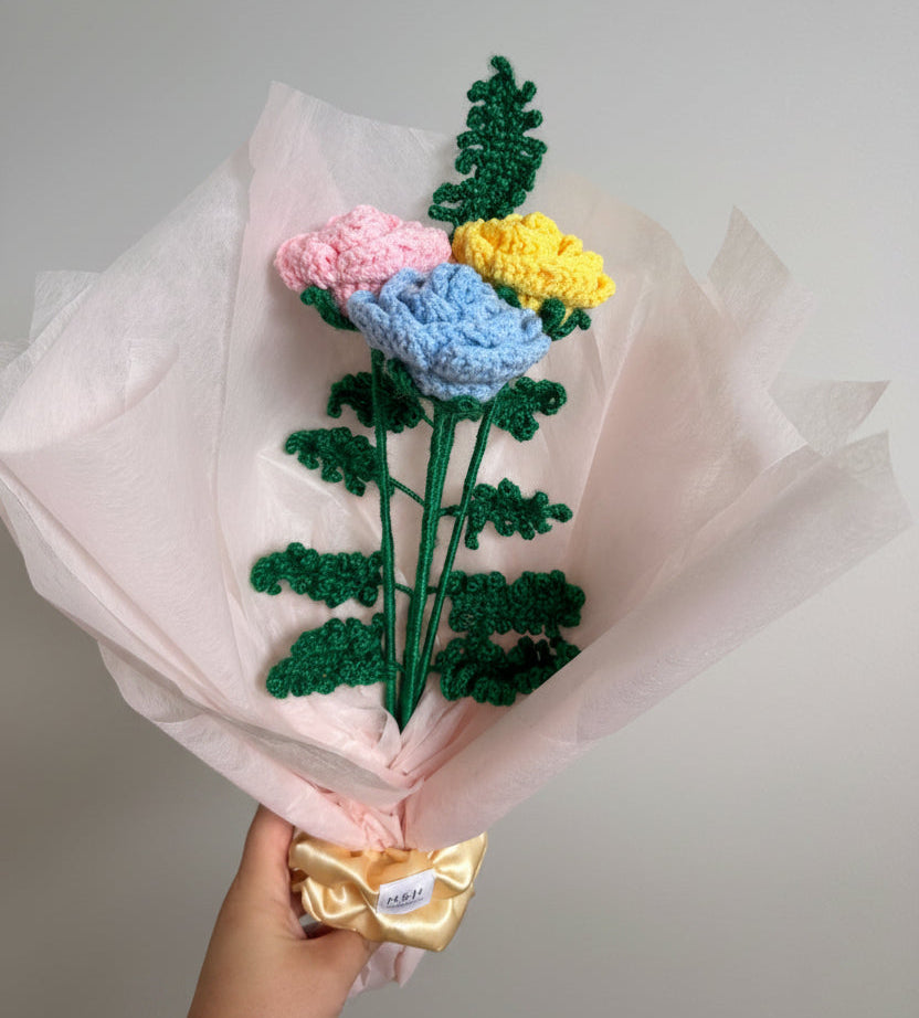 Handmade Crochet Flower Bouquet 🌸